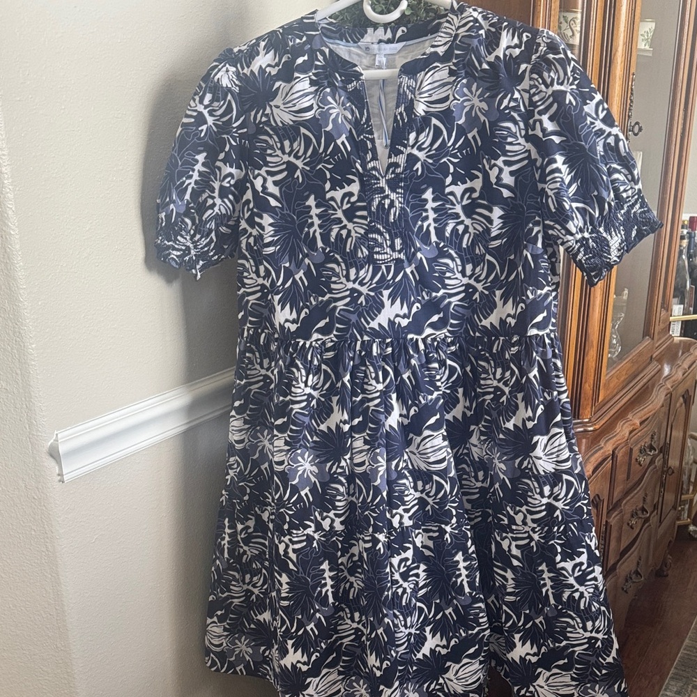 Southern Tide Blue and White Dress